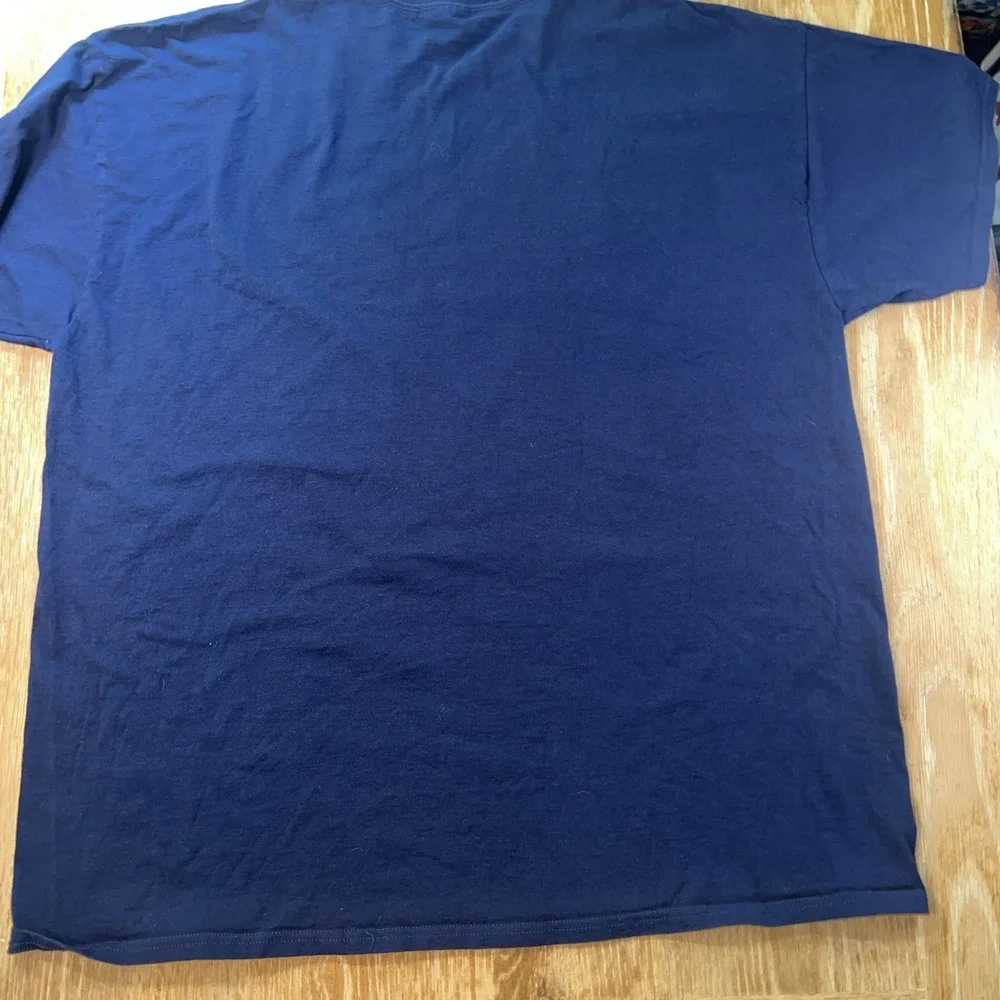 Wolf Eagle Southwest Aztec‎ Graphic T-Shirt 2XL Navy Blue Heavy Cotton